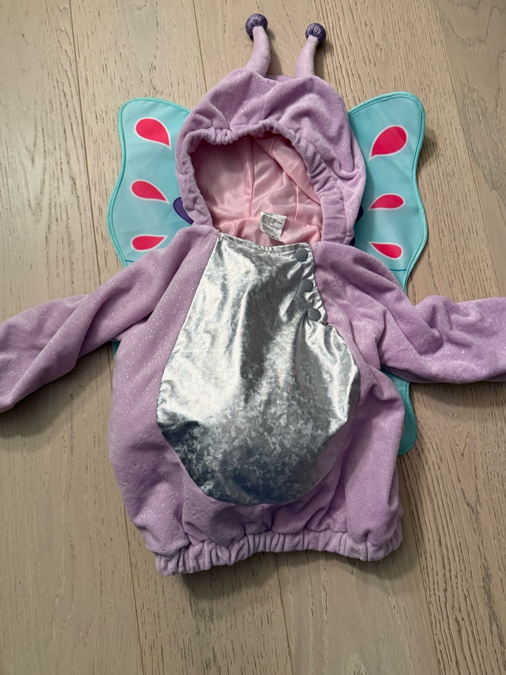 Halloween Lilac Sparkle Kids Hooded Butterfly Costume